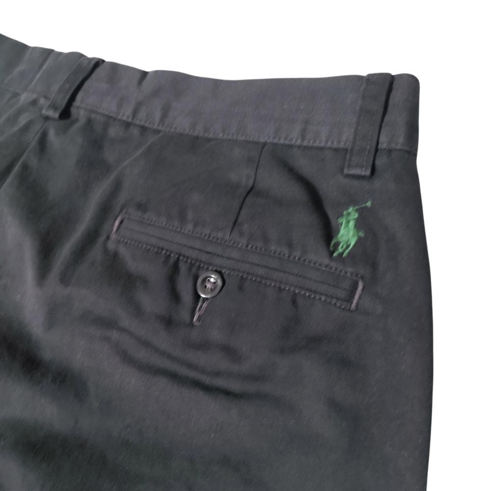 Polo Ralph Lauren Preston Pant 33x32 (32x30 Actual) Black Ctn Straight Trouser